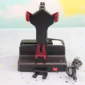 Automatischer Handy Schaukel Schrittzähler für Fitness, stabiles und leises Detailbild. - Dior-Rot