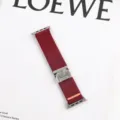 Cinturino per orologio in nylon intrecciato per Apple Watch con fibbia metallica, comodo. - 38/40/41 mm (S10 42 mm) / Borgogna