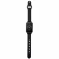 Black single-pin leather watch strap compatible with Xiaomi Band 7 Pro stylish replacement band - Single-Pin Buckle / Black