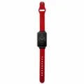 Red Single Stud Leather Smart Watch Strap Replacement Compatible with Xiaomi Band 7 Pro - Single-Pin Buckle / Red