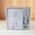 Süßes Cartoon Katzen Schreibwaren Geschenkset mit Notizbuch, Klebeband und Stempel. - A6 / 6033-5B