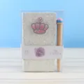 Süßes Glitzer Notizbuch und Eiskugelschreiber Geschenkset, perfekt für Studenten und Mädchen. - A6 / 6033-9 Silber