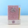 Rosa Glitzer Notizbuch und Eiscreme Stift Geschenkset süße Studenten Schreibwaren Box - A6 / 6033-9 Rosa