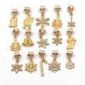 Natale lega ciondoli pendenti set fai da te creazione gioielli accessori colore oro mix - Serie di Natale Stile Casuale / 30 Pezzi/Confezione / Oro
