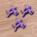 Purple metal balloon dog charms zinc alloy animal pendants for diy jewelry making 3pcs - Purple