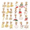 Christmas DIY alloy charms set mixed enamel holiday pendants for jewelry making bracelets - Christmas Mixed Styles