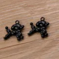 Black electrophoretic zinc alloy cute balloon dog animal charms pendant for DIY jewelry 20x22mm - Black