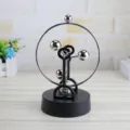 Ewige Bewegung Himmels Kinetische Kunst Schreibtisch Spielzeug Dekoration Ornament schwarz - Ausführung mit 3 Kugeln