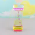 Zweifarbige flüssige Öl Tropfen Sanduhr Sensorik Spielzeug Entspannung Stressabbau Bewegung Timer. - Rosa/Gelb