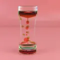 Clessidra a olio liquido a doppio colore, timer rosso e verde giocattolo da scrivania. - rosso e verde