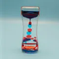 Clessidra a olio liquido bicolore timer antistress giocattolo regalo da scrivania creativo - Rosso e blu