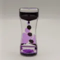 Giocattolo sensoriale clessidra liquida acrilica, timer visivo antistress per decorazione scrivania - Nero Viola