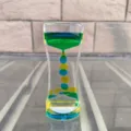 Clessidra a liquido bicolore movimento olio giocattolo antistress creativo decorazione scrivania - Blu Giallo