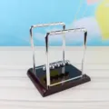 Newton Wiege Kugelspiel Physik Wissenschaft Schreibtisch Deko Metall Ornament Geschenk - Mittleres Quadrat / Rot