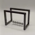 Acryl Newtons Wiege Kugelspiel, schwarzer Rahmen Physik Pendel Schreibtisch Deko Variante - Schwarz