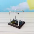 Klassische Newton Wiege Kugel Metall Physik Wissenschaft Schreibtisch Deko Ornament Neu - Kleine Quadrat / Rot