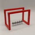 Acryl Newton Wiege Kugelspiel Schreibtisch Deko Physik Spielzeug Büro Deko Geschenk - Rot