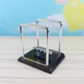 Doppelte Newton Wiege Kugelspiel Metall Physik Spielzeug kreative Büro Deko Variante - Mittleres Quadrat / Schwarz