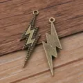 Dijes de rayo de aleación de zinc DIY para pulseras hechas a mano y accesorios de joyería. - Bronce Antiguo