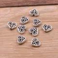 Perles cœur creuses en alliage de zinc pour fabrication de bijoux artisanaux DIY. - Style Cœur Papillon Creux (24H4-2)