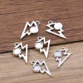 Silver alloy lightning mountain shape DIY pendant charms geometric jewelry accessories set - Lightning Mountain Pendant