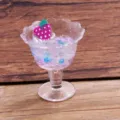 Mini hars fruit beker hanger DIY handwerk accessoire kleurrijke glitters transparante kelk sleutelhanger - Paarse Bessen Decor Fruitbeker Stijl (7)