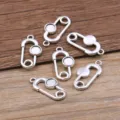 DIY silver alloy safety pin jewelry pendants charms findings for handmade crafting projects. - Safety Pin Pendant