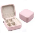 Piccola scatola portagioie da viaggio rosa astuccio portatile per anelli orecchini - Rosa