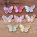 DIY hars vlinder hangers, kleurrijke iriserende afwerking, leuke sieraden accessoires. - Vlinderstijl / 10 stuks / Willekeurige Gemengde Kleuren