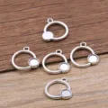 DIY alloy round pendant jewelry findings metal craft charms for handmade necklace bracelet making - Round Bezel Pendant