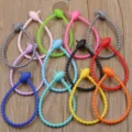 Colorful silicone cable ties reusable soft rubber binding straps for organizing wires and items - Random Mixed Colors