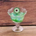 Miniatur Harz Fruchtbecher DIY Zubehör, süßer Dessert Glas Cabochon Anhänger für Schlüsselanhänger. - Grüner Frucht-Eisbecher-Stil (3)