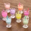 Miniature resin drink cup charms, colorful DIY accessories for earrings and keychains. - Random Mixed Colors