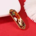 Cloisonne Ruyi Anhänger Antiker Stil Emaille Kranich Verbinder Schmuck DIY Zubehör - Kranich Wolke Ruyi Stecker (H-7559)