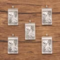 Zinklegering tarotkaart metalen hanger bedels, Gotisch skeleton liefhebbers ontwerp voor sieraden. - De Geliefden Stijl (4)