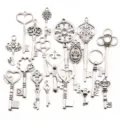 Antike Steampunk Legierung Schlüssel Charms silberne Anhänger DIY Schmuck Basteln - Antiksilber