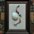 Handmade beaded phone charm with natural abalone shell and colorful pendant accessories. - Floral Field Autumn Charm
