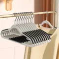 Non-slip clothes hangers seamless space-saving storage heavy duty wet dry rack black - Double Slot Style in Obsidian Black
