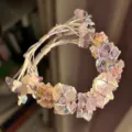 Handgemaakte macrame kristalen bloem armband, paars gevlochten touw cadeau voor dames. - Druiven Smoothie