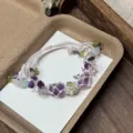 Handgemaakte macramé kristal steen armband geweven net amethist bloemenkrans sieraden cadeau - Ziyao