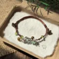 Handgemaakte geweven kristallen bloem armband, verstelbare macramé edelsteen sieraden. - Berg Bel