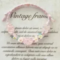 Handmade macrame pink crystal braided bracelet with cute flower charms and natural stones. - Pink Monet's Garden Braided Rope Bracelet (1pc)