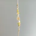 Handmade Macrame Crystal Flower Bracelet DIY Woven Cord Pendant Gift for Best Friend - Jasmine Green Tea Hand Rope (1pc)