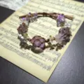Handmade macrame purple crystal flower braided bracelet cute gift for your best friend - Purple Forest Wreath Bracelet (1pc)