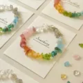 Handcrafted natural crystal chip gemstone bracelet colorful multi stone stackable jewelry gift - Meet the Rainbow Bracelet