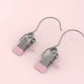 Clips colgantes multifuncionales de acero inoxidable con revestimiento rosa, 2 unidades. - Rosa