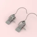 Pinzas de ropa de acero inoxidable con ganchos, pinzas antideslizantes sumergidas grises para sombreros. - Gris