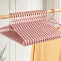 Pink plastic clothes hangers non slip seamless home storage wardrobe organizing garment rack - Regular Non-Slip Style / Sakura Pink