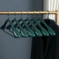 Peacock blue wide shoulder non-slip coat hanger, thick solid plastic seamless hanger. - 10 Pieces Pack / Wide Shoulder - Ink Blue