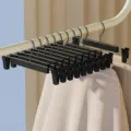 Perchas negras mates para pantalones con pinzas, colgadores antideslizantes para armarios de casa. - Pinza de Pantalón Mate / Negro